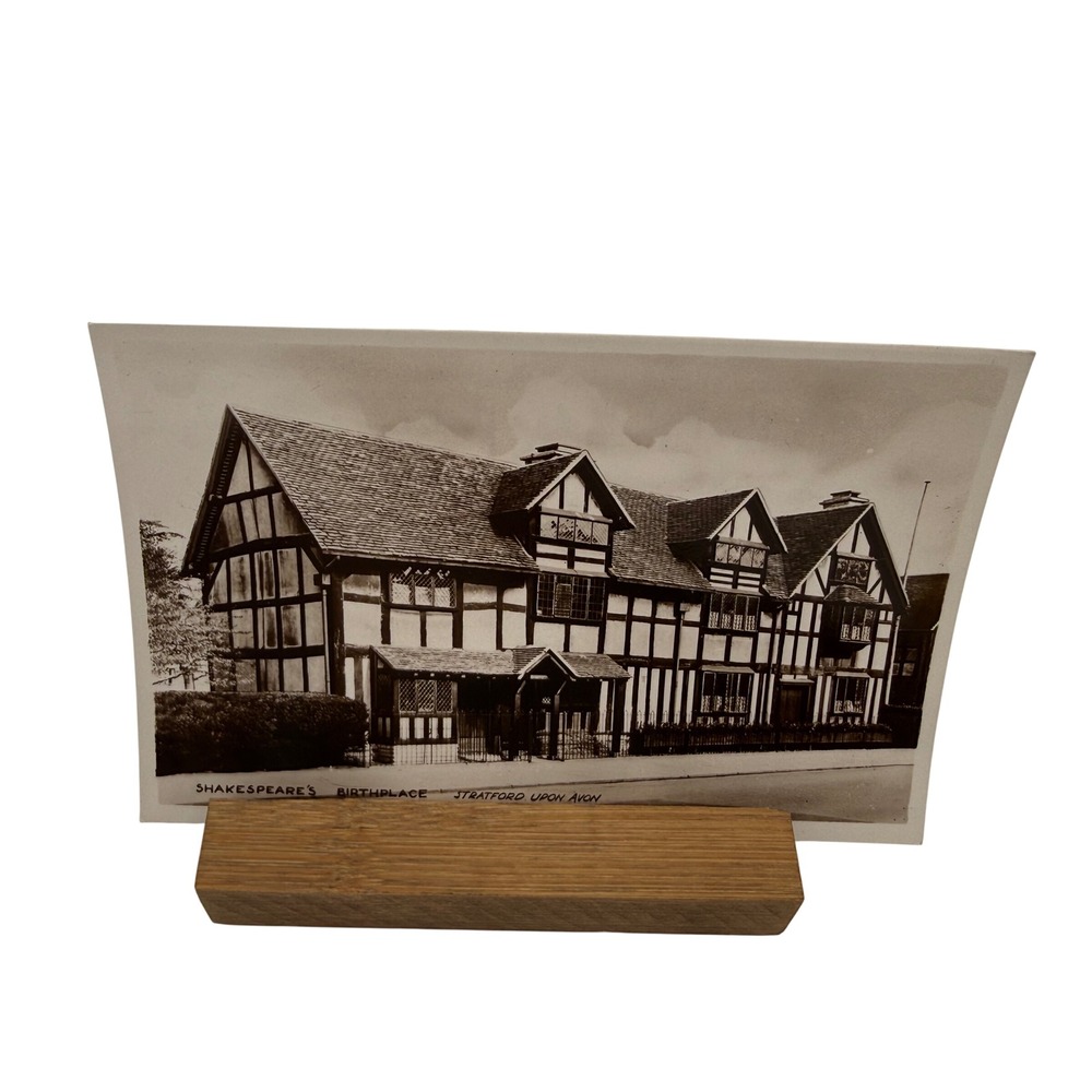 H. & J. Buest Shakespeare Birthplace Postcard OS Cardstock Sepia England RPPC